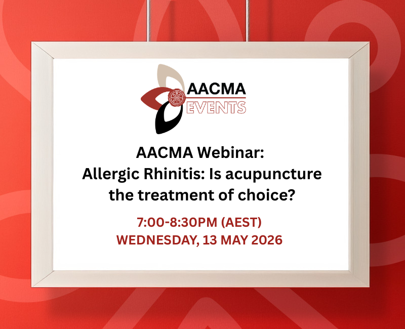 AACMA Webinar: Allergic Rhinitis: Is acupuncture the treatment of choice?